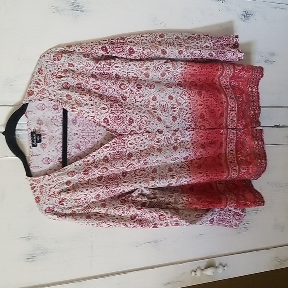 Simply Emma Paisley *Bohemian style Blouse  sz 2X - Picture 1 of 4